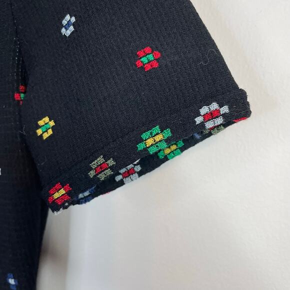 Alexander McQueen Silk Knit Intarsia Fit Flare Short Sleeve Sweater Dress S - Picture 7 of 17